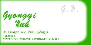 gyongyi muk business card